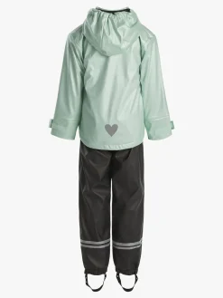 Børn PetiteCherieAtelier Regntøj-Petite Cherie Atelier Chantel Foret Regnsæt, Harbour Grey