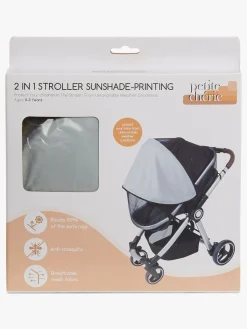 PetiteCherie Vogntilbehør-Petite Cherie Myggenet & Solsbeskyttelse, Gråmeleret