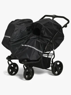 Vogntilbehør|PetiteCherie Petite Cherie Regnslag til Søskendevogn, Black Sort