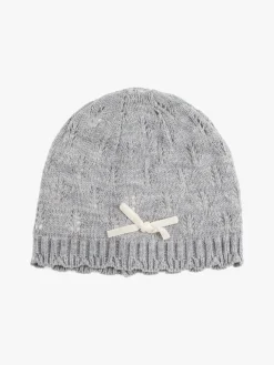 Børn PetiteCherieAtelier Tilbehør|Vintertøj-Petite Chérie Atelier Agnes Hue Og Vanter, Grey