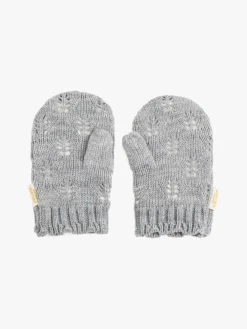 Børn PetiteCherieAtelier Tilbehør|Vintertøj-Petite Chérie Atelier Agnes Hue Og Vanter, Grey