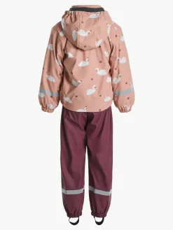Børn PetiteCherieAtelier Regntøj-Petite Chérie Atelier Aline Foret Regnsæt, Swan Mellow Rose