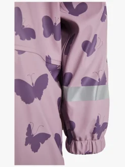 Regntøj|PetiteCherieAtelier Petite Chérie Atelier Ally Foret Regndragt, Butterfly Dawn Pink Lilla