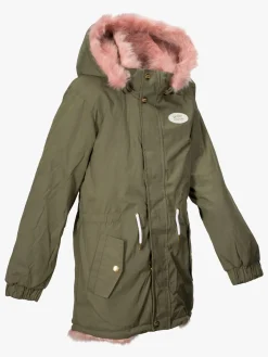 Vintertøj|PetiteCherieAtelier Petite Chérie Atelier Amabelle Parkajakke, Dusty Pink Grøn/Lyserød