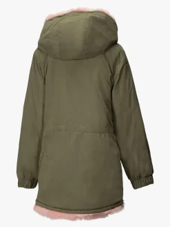 Vintertøj|PetiteCherieAtelier Petite Chérie Atelier Amabelle Parkajakke, Dusty Pink Grøn/Lyserød