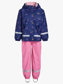 Regntøj|PetiteCherieAtelier Petite Chérie Atelier Amira Foret Regnsæt, Cherry Blue Blå/Lyserød