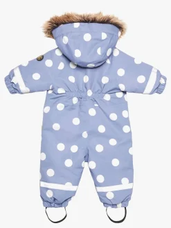 Fleecetøj|Overtøj|PetiteCherieAtelier Petite Chérie Atelier Amour Babyflyverdragt, Dots Country Blue Blå/Hvid