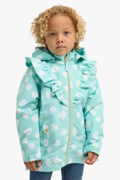 Overtøj|PetiteCherieAtelier Petite Chérie Atelier Astrid Skaljakke, Daisy Turquoise Blå/Hvid