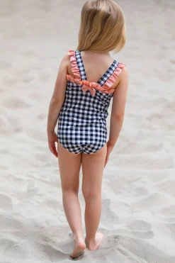 Uv & Strand|PetiteCherieAtelier Petite Chérie Atelier Bonnie Badedragt, Phantom Blå/Hvid