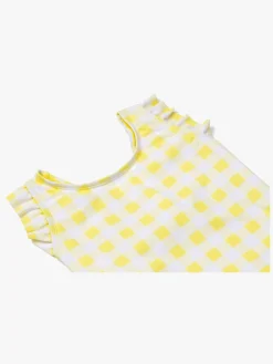 Uv & Strand|PetiteCherieAtelier Petite Chérie Atelier Bonnie Badedragt, Limelight Gul/Hvid