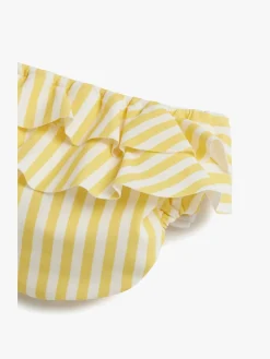 Uv & Strand|PetiteCherieAtelier Petite Chérie Atelier Cholette UV-Badeble, Yellow Stripe Gul/Hvid