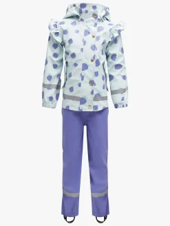 Børn PetiteCherieAtelier Regntøj-Petite Chérie Atelier Claire Regnsæt, Strawberries Wan Blue