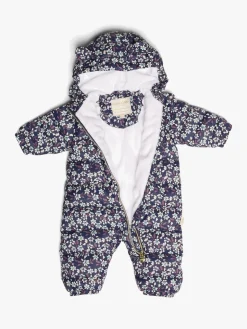 Flyverdragter|Overtøj|PetiteCherieAtelier Petite Chérie Atelier Elise Køredragt, Peacoat Flower Blå/Hvid