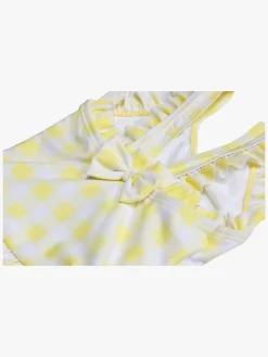 Uv & Strand|PetiteCherieAtelier Petite Chérie Atelier Emmanuelle Badedragt, Limelight Gul/Hvid