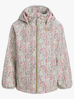 Overtøj|PetiteCherieAtelier Petite Chérie Atelier Jade Softshelljakke, Flowers Grøn/Lyserød