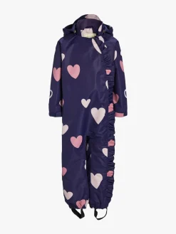 Overtøj|PetiteCherieAtelier Petite Chérie Atelier Lily Skalflyverdragt, Hearts Navy Blå/Lyserød