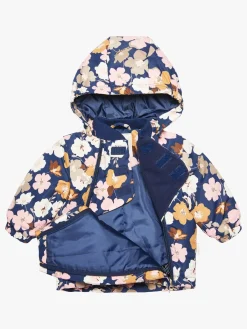 Børn PetiteCherieAtelier Vintertøj-Petite Chérie Atelier Lola Jakke, Navy Big Flower