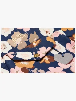 Børn PetiteCherieAtelier Vintertøj-Petite Chérie Atelier Lola Jakke, Navy Big Flower