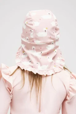 Uv & Strand|PetiteCherieAtelier Petite Chérie Atelier Lou UV-Hat, Swan Lyserød/Hvid