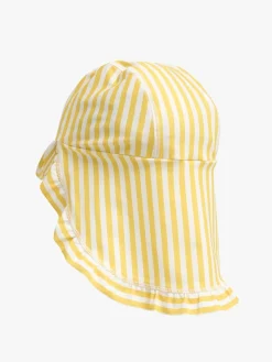 Børn PetiteCherieAtelier Uv & Strand-Petite Chérie Atelier Lou UV-Hat, Yellow Stripe