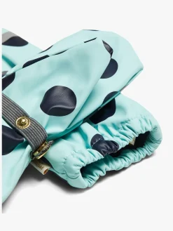 Regntøj|Tilbehør|PetiteCherieAtelier Petite Chérie Atelier Lyon Regnhat & Forede Vanter, Dots Icy Morn Blå