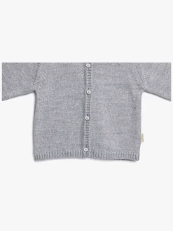 Børn PetiteCherieAtelier Uldtøj|Overdele-Petite Chérie Atelier Margit Babytrøje, Light Grey/Grey Melange