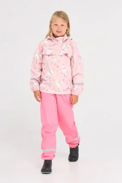 Regntøj|PetiteCherieAtelier Petite Chérie Atelier Maxime Regnsæt, Unicorn Lotus Lyserød/Hvid
