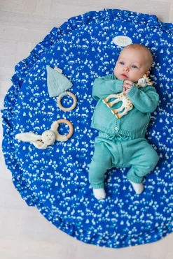 Børn PetiteCherie Interiør-Petite Chérie Legetæppe Flæser Ø80, Deep Blue