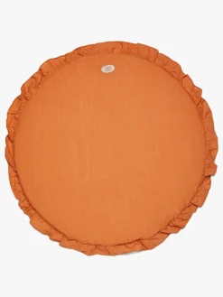 Børn PetiteCherie Interiør-Petite Chérie Legetæppe Flæser Ø80, Rust (100% Linen)
