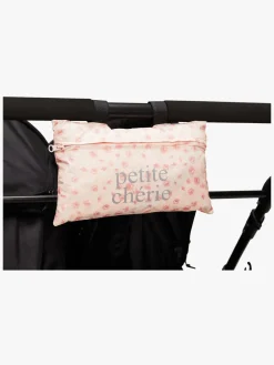 Vogntilbehør|PetiteCherie Petite Chérie Regnslag Søskendevogn, Pink Flowers Lyserød