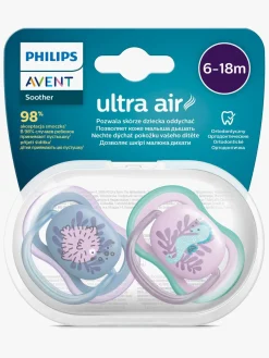 Sutter & Suttesnore|PhilipsAvent Philips Avent Ultra Air Deco Sut 2-Pak 6-18m, Blå/Lilla