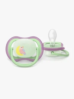 Philips Sutter & Suttesnore-Avent Ultra Air Sut Nat 6-18m 2-pak, Pink/lysegrøn