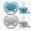 PhilipsAvent Sutter & Suttesnore-Philips Avent Ultra Soft Sut 6-18m 2-Pak, Blå/Hvid