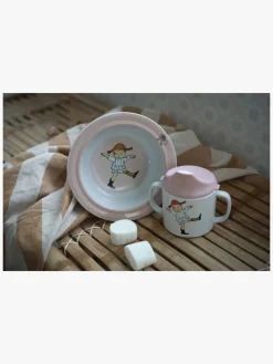 Spisetid|PippiLangstrump Pippi Langstrømpe Cirkus Spisesæt, Pink Lyserød/Hvid