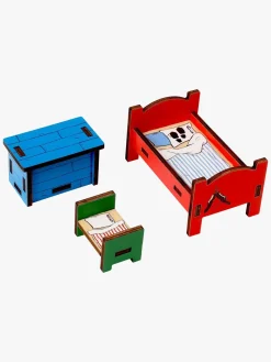 Dukker & Bamser|PippiLangstrump Pippi Langstrømpe Dukkehusmøbler Soveværelse 3 Dele