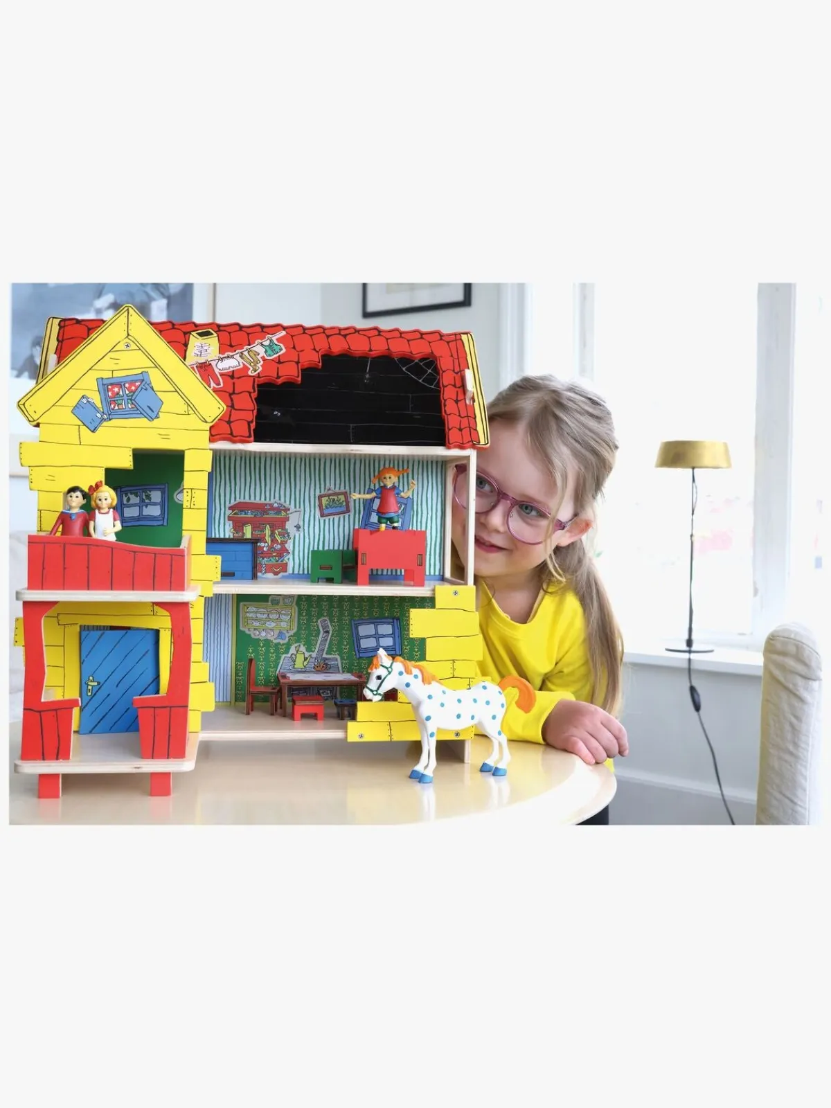 Dukker & Bamser|PippiLangstrump Pippi Langstrømpe Dukkehusmøbler Soveværelse 3 Dele