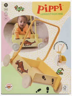 Babylegetøj|PippiLangstrump Pippi Langstrømpe Gåvogn, Gul