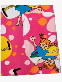 Børn PippiLangstrump Kjoler & Tunikaer-Pippi Langstrømpe Hjuling Kjole, Pink