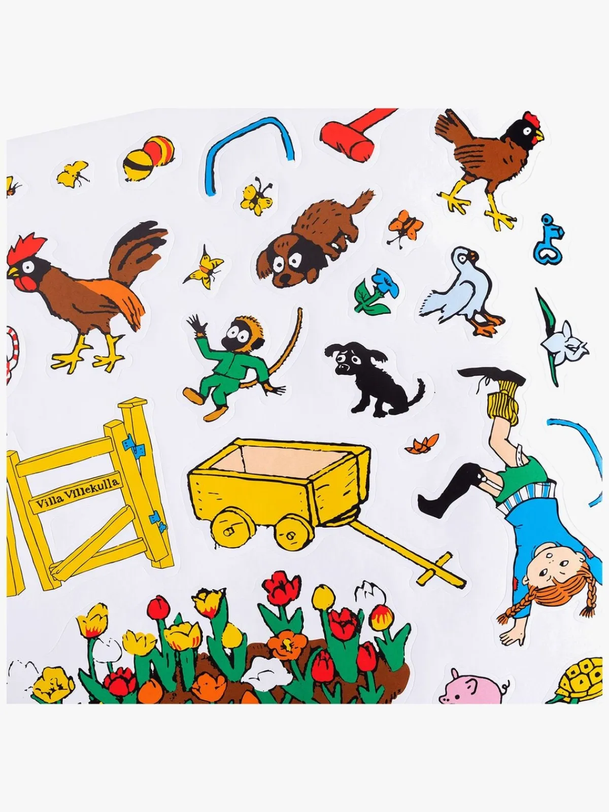 Kreativt Legetøj|PippiLangstrump Pippi Langstrømpe Klistermærkebog Genanvendelig Kort