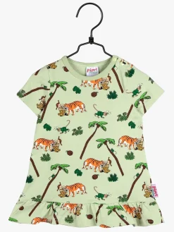 Børn PippiLangstrump Kjoler & Tunikaer-Pippi Langstrømpe Palm Tree Kjole, Grøn