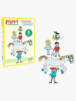 Spil & Puslespil|PippiLangstrump Pippi Langstrømpe Stablepuslespil 5-i-1