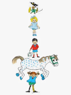 Spil & Puslespil|PippiLangstrump Pippi Langstrømpe Stablepuslespil 5-i-1