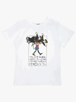 Overdele|PippiLangstrump Pippi Langstrømpe  Stærk T-shirt, Hvid