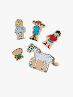 Legetøjsfigurer|PippiLangstrump Pippi Langstrømpe Træfigurer 5-pak