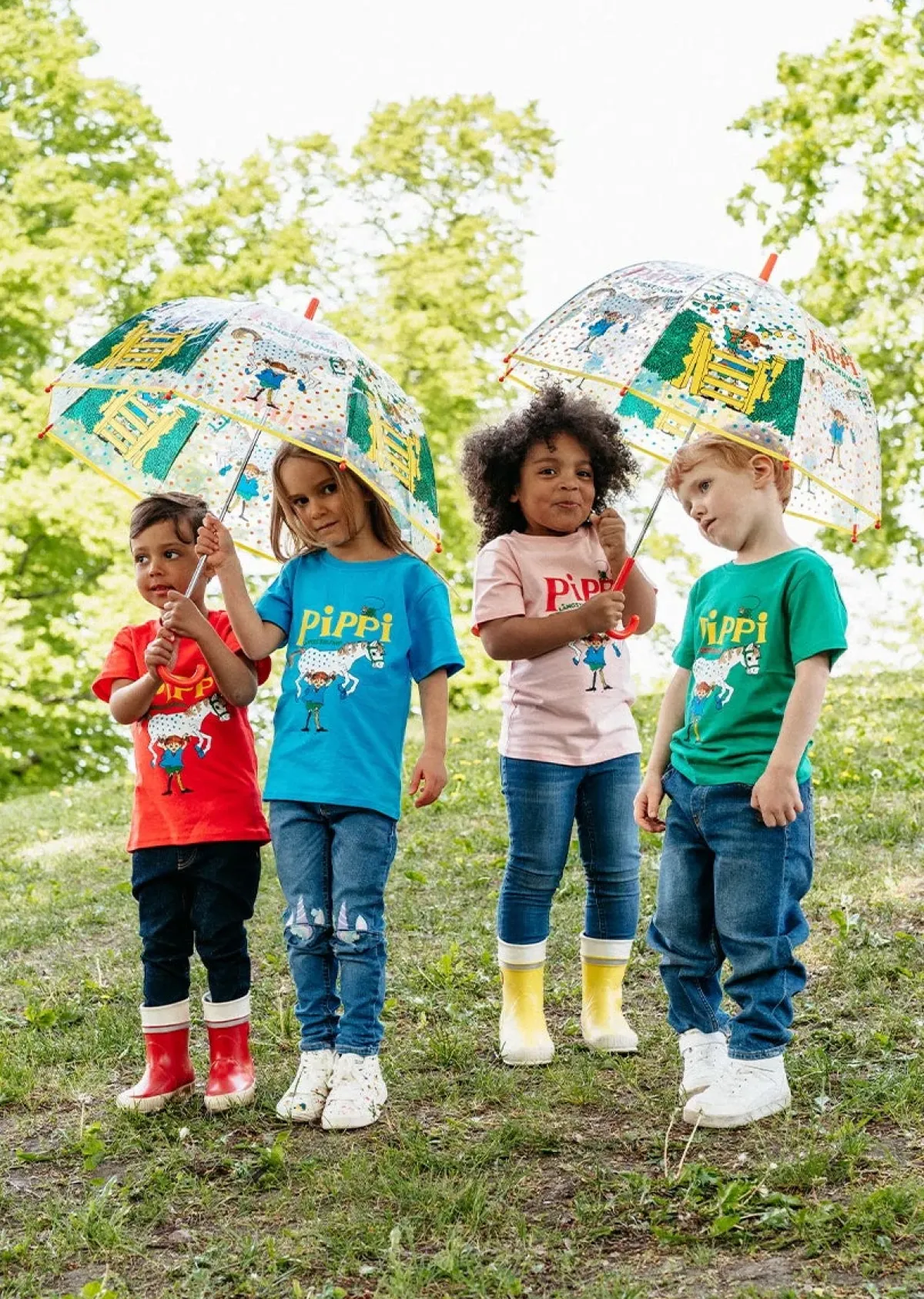 Overdele|PippiLangstrump Pippi Langstrømpe T-shirt, Grøn