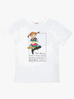 Overdele|PippiLangstrump Pippi Langstrømpe  Venlig T-shirt, Hvid