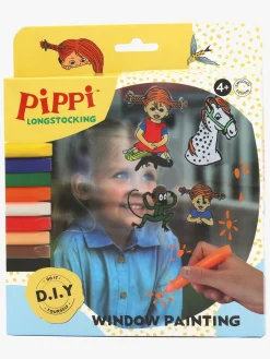 PippiLangstrump Kreativt Legetøj-Pippi Langstrømpe Vinduesmalesæt