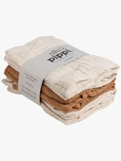 Stofbleer, Nusseklude & Babytæpper|Pippi Musselin Tæpper 6-Pak, Almond Flerfarvet