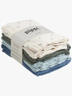 Pippi Stofbleer, Nusseklude & Babytæpper-Stofble 8-pak, Gray Mist