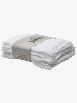 Pippi Stofbleer, Nusseklude & Babytæpper-Stofble 4-pak, White